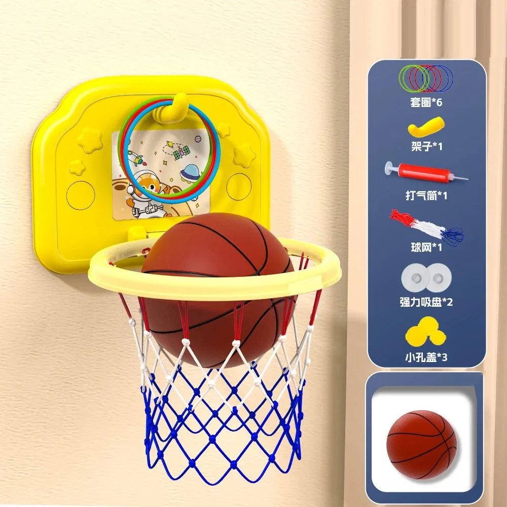 Ensemble de cerceaux de basket-ball pliables sans perçage pour enfants, avec jeux de tir et de lancer d'anneaux, jouet multi-sport