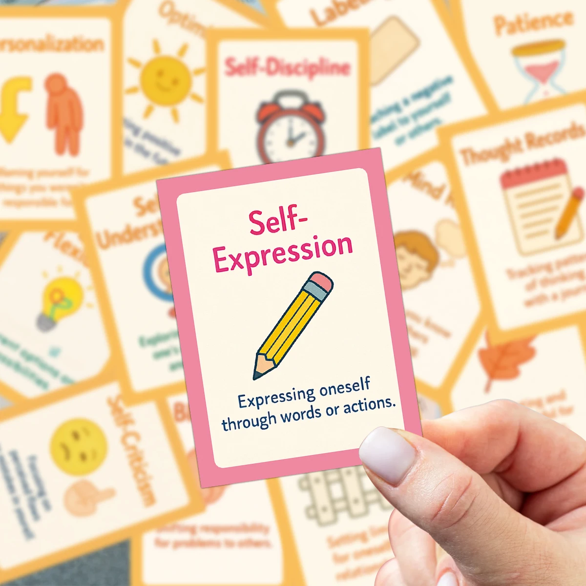 60 قطعة من بطاقات العلاج السلوكي المعرفي، بطاقة مهارات النسخ، للبالغين، مستشار للصحة العقلية، مطالبات علم النفس للانعكاس #2