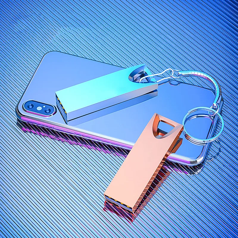 USB Flash Drive Metal 128GB Pendrive 16GB 32GB 64GB 256GB USB Stick cle usb 512GB Pen Drive Key Ring USB DISK TYPE C