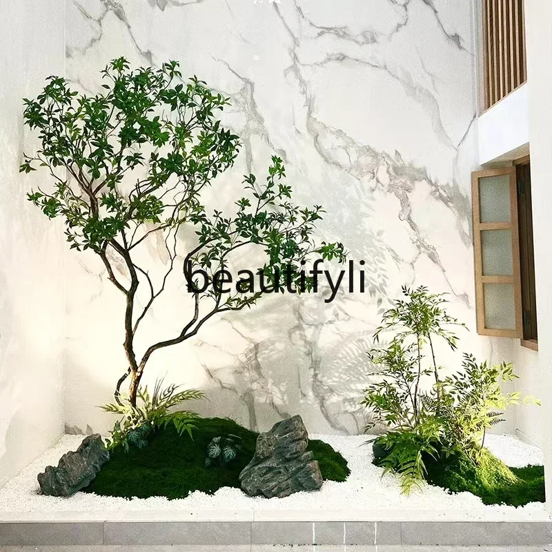 

A13 Indoor landscape landscaping high-end simulation horse drunk wood window plant bionic green plant decoration