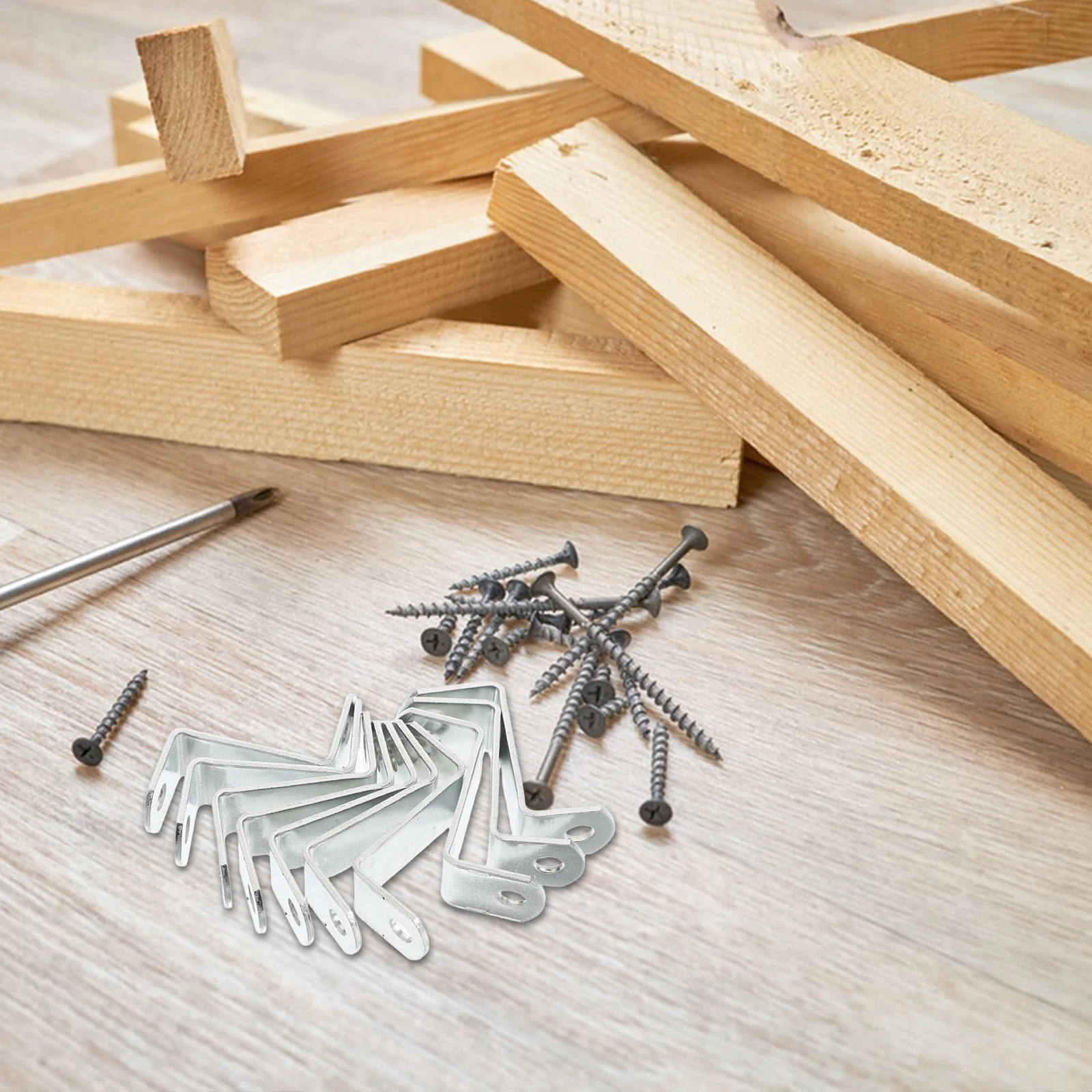 

10Pcs Canvas Painting Mounting Clips Z-Shaped Right Angle Frame Corner Code Picture Frame Hardware for Home Gallery