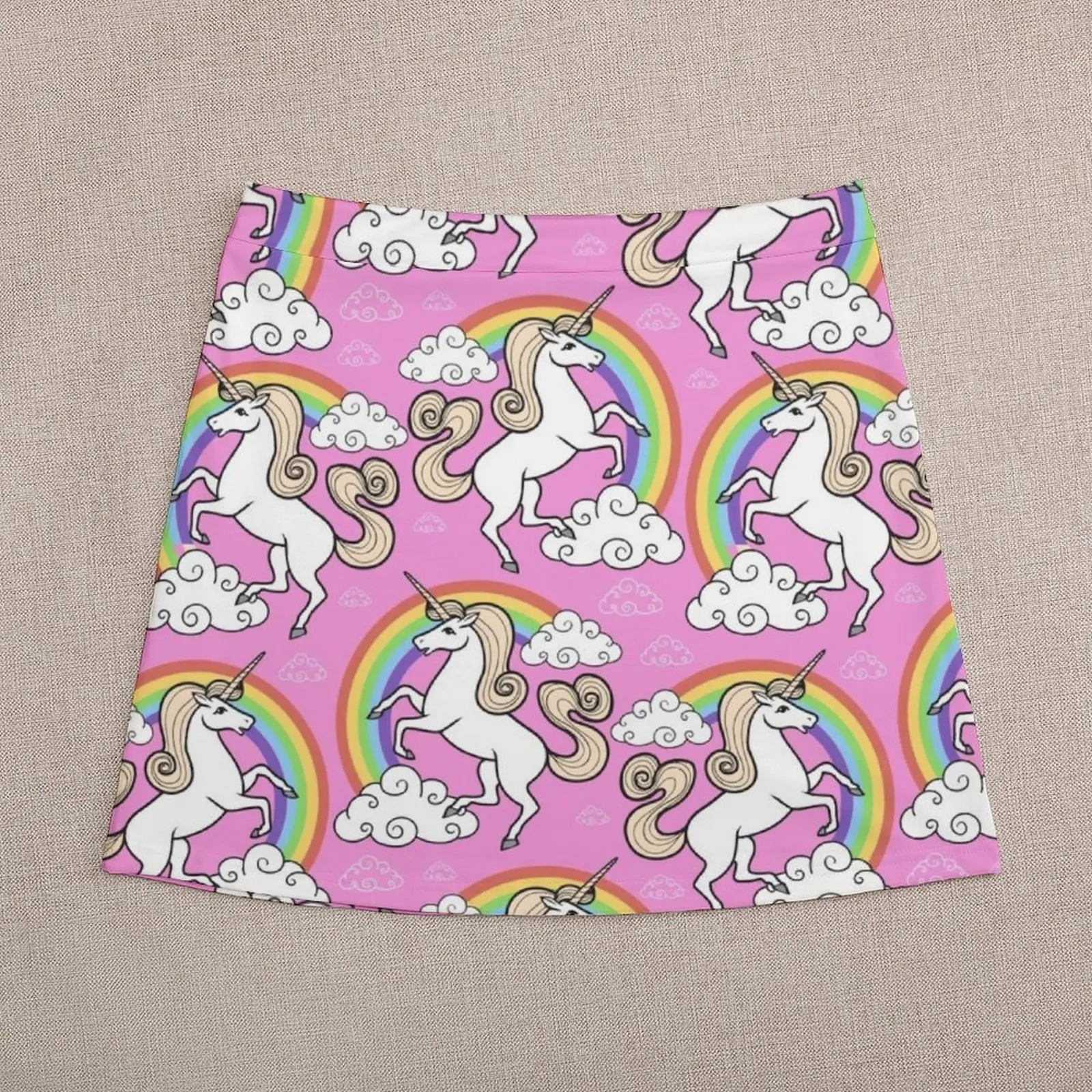 Unicorns pattern Mini Skirt night club women women's clothing korea stylish