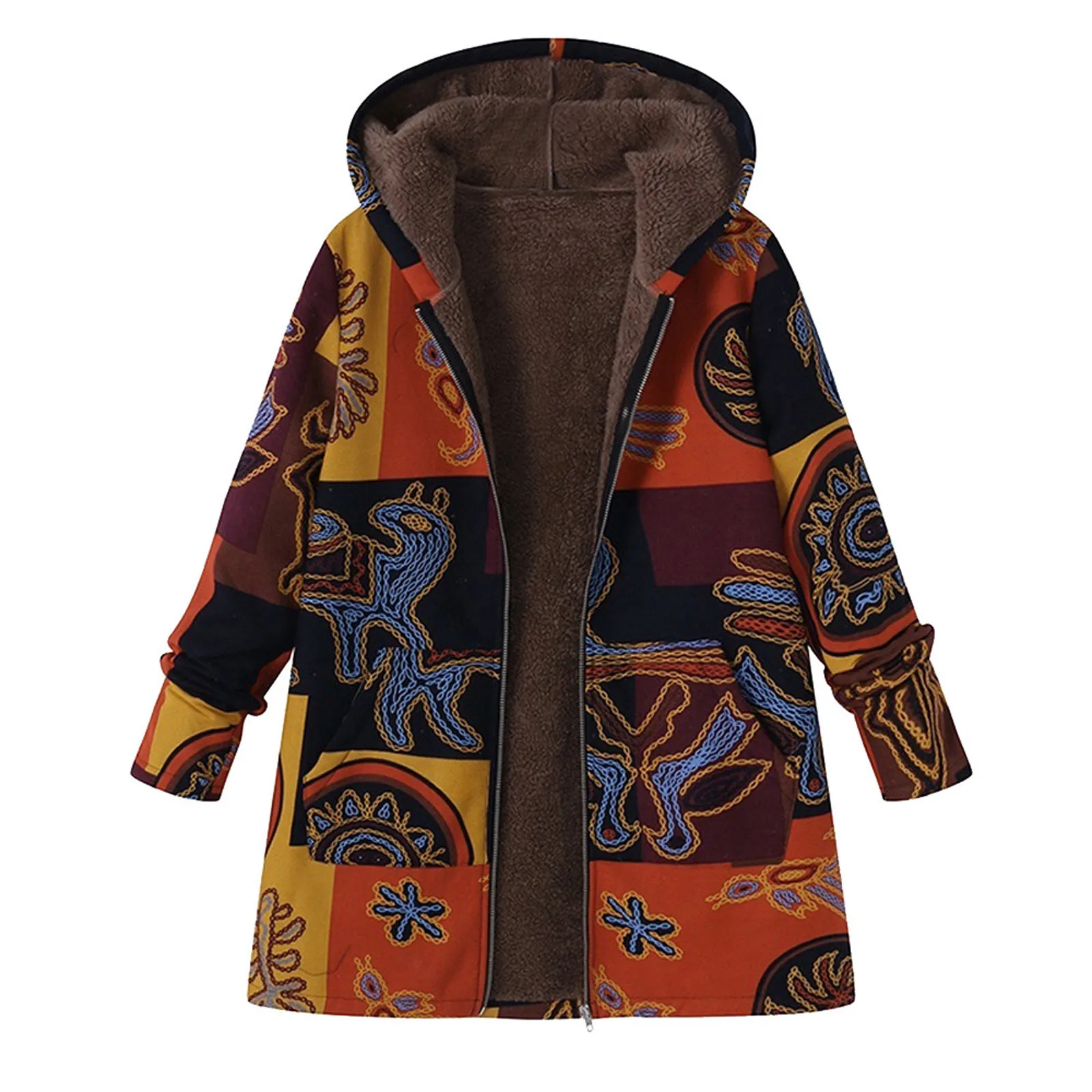 Damen Wintermantel Parka mit Kapuze gepolsterte Jacke Plüsch Top Retro Wärme kostenloser Versand Großhandel plus Größe Jacke koreanische Mode