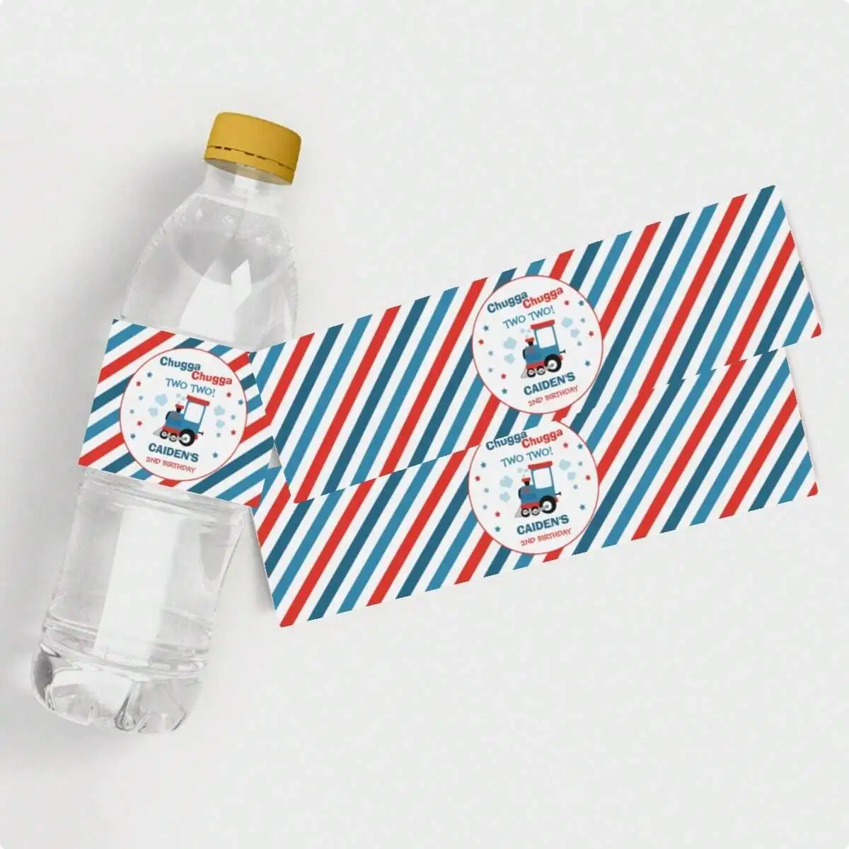 30Pcs Customizable Water Bottle Stickers Self-Adhesive Candy Wrap Personalized Picture or Logo Labels for Beverage Bottles