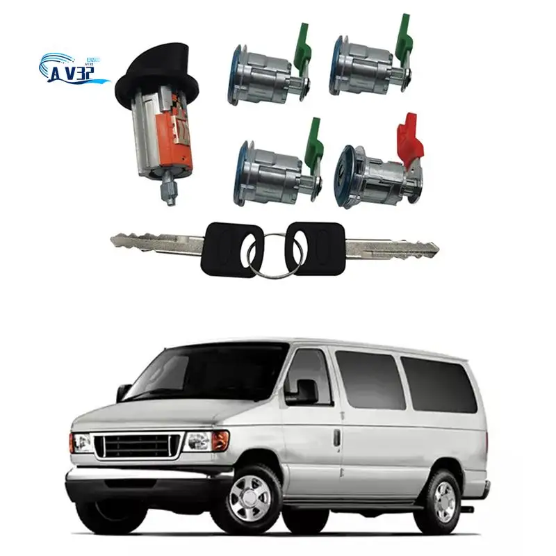 

AV32-Door Locks Cylinder Lock Set & Ignition Switch Parts 597638 DL5886 For Ford E Series Van 1997-2020