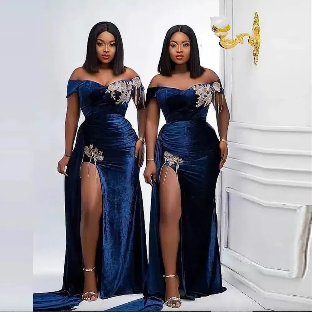 

Блестящее вечернее платье-Русалка с открытой спиной, роскошное платье с Т-образной горловиной, облегающее платье с Боковым Разрезом, официальное платье для выпускного вечера и вечеринки