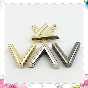 2Pcs Metall Verschluss Drehen Lock Mode Brief Schlösser Tasche Dekor Schnallen DIY Handtasche Geldbörse Hardware Ersetzen Zubehör