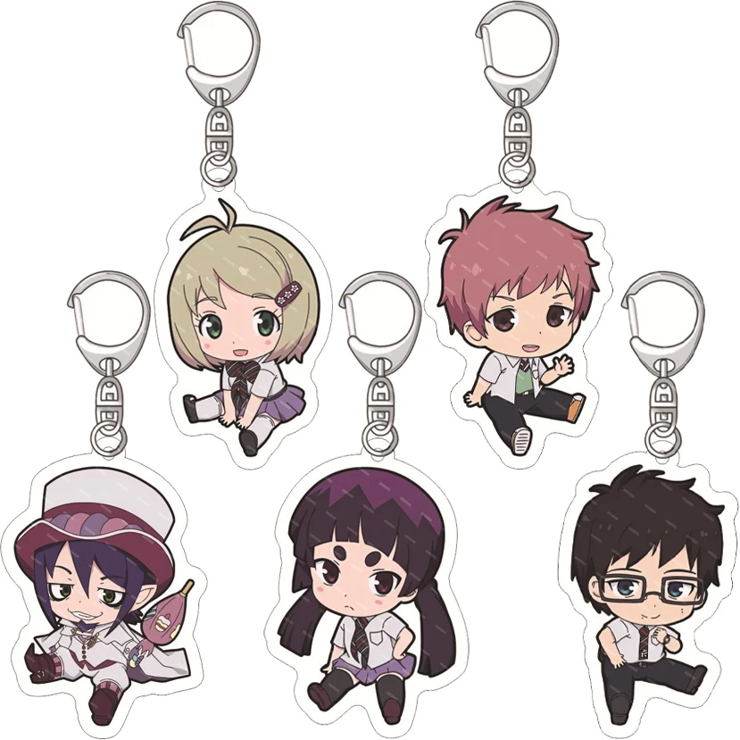 55MM Anime Blue Exorcist‌ Figure Okumura Rin Mephisto Pheles Moriyama Shiemi Angel Acrylic Keychain Kawaii‌ Chrismas Gifts