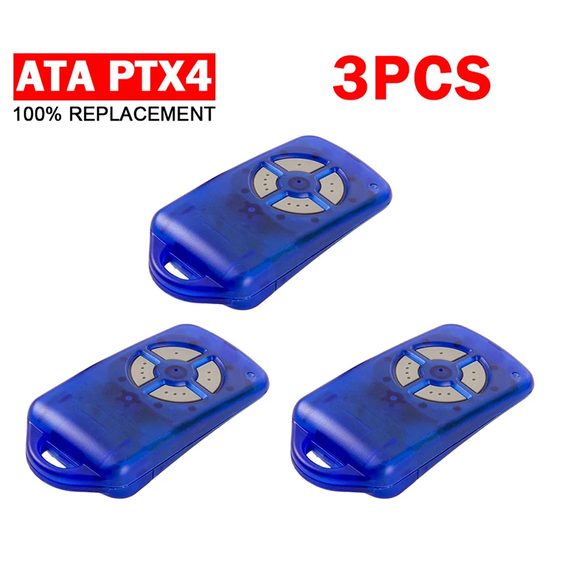 3PCS For ATA PTX4 SecuraCode Garage Door Opener 433.92MHz Rolling Code Compatible With ATA PTX4 Remote Control Transmitter