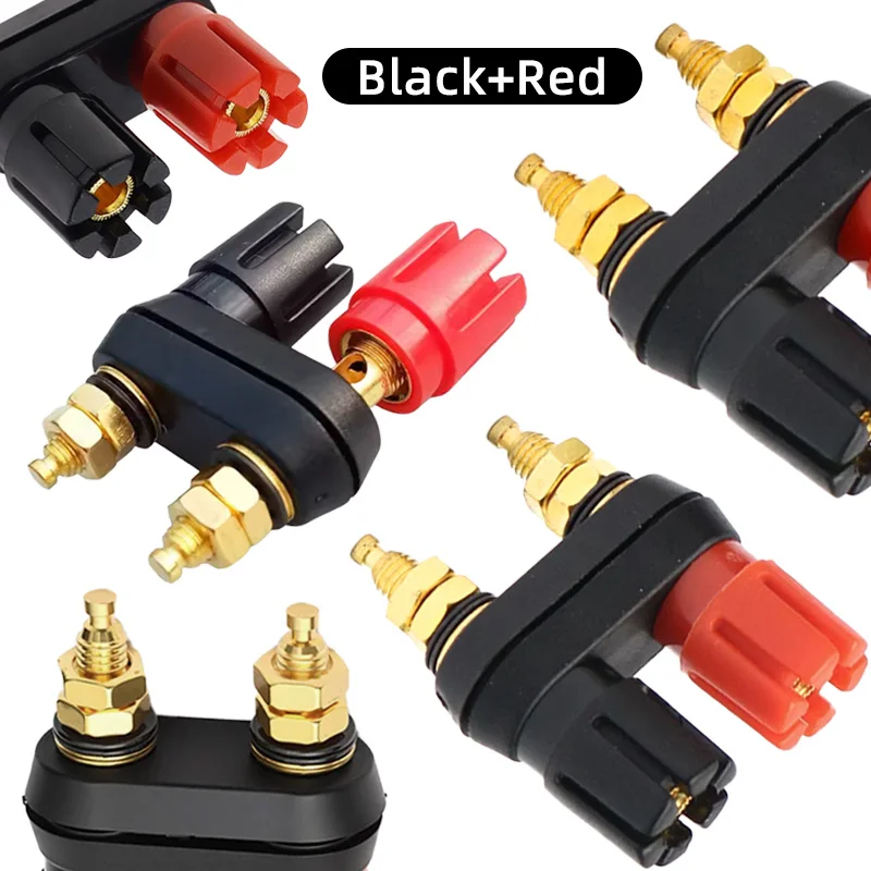 Professional Dual Female Banana Socket Binding Post Speaker Connector for Audio Amplifiers