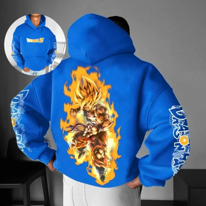 2025 autumn new anime dragon ball hooded sweater Kids/AdultsY2K street fashion casual quick-drying oversized top T-shirt