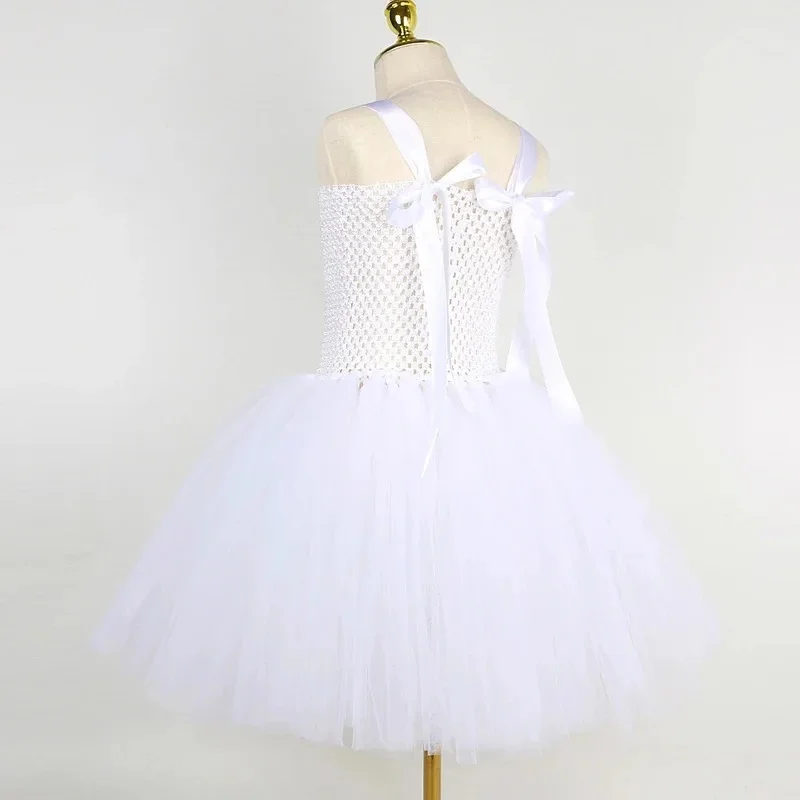 New 2026 White Snowman Olaf Tutu Dress for Christmas Holiday Costumes Carnival Halloween Outfit ren Year Clothes COS view 5