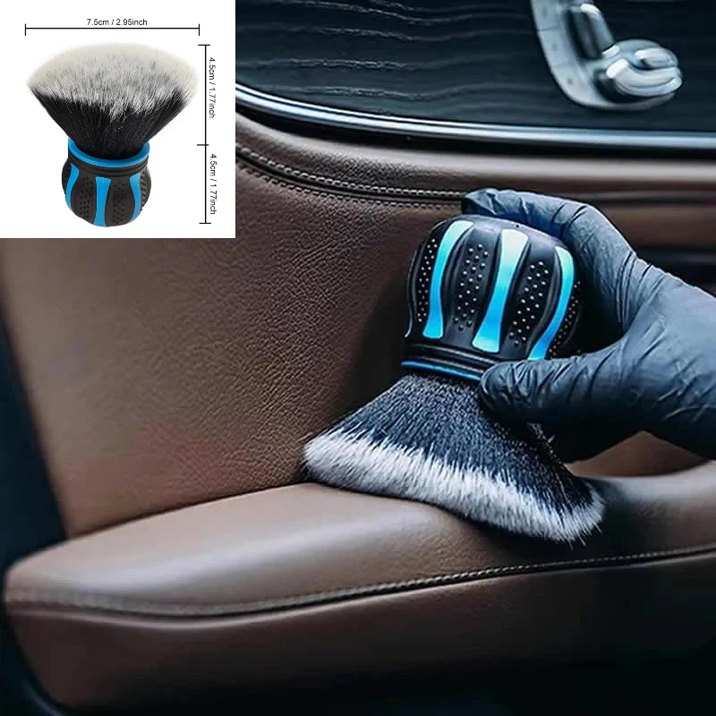 

Для пыли или чистки внутренних и нежных поверхностей, инструменты для чистки автомобиля, маленькая многоцелевая щетка для детализации, мягкая щетина, 1 шт.