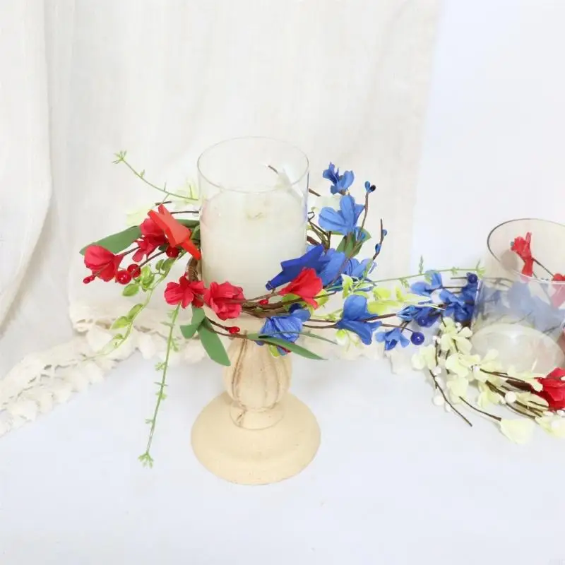 Patriotic Fourth of July Rings Wreaths Independence Day Rings Wreaths J0MC