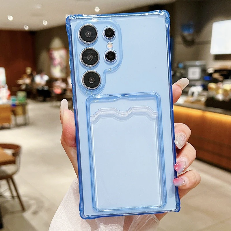 حافظة ناعمة من السيليكون لهاتف سامسونج جالاكسي S25 S24 S23 S21 FE S22 Ultra Plus حافظة للبطاقات شفافة مضادة للصدمات Fundas #5