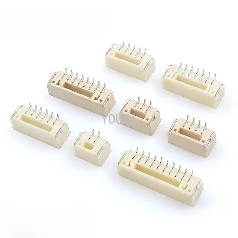 50Pcs/LOT GH 1.25mm Lying with Lock Connector SMT Horizontal 2P 3P 4P 5P 6P 7P 8P JST Connector Header Male