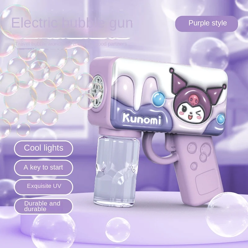 Nowy Elektryczny Pistolet do Baniek Mydlanych 3D Stitch, Kreskówkowa Zabawka dla Dzieci, Automatyczna Maszyna do Baniek z Podświetleniem, Gry na Zewnątrz, Prezent dla Dzieci