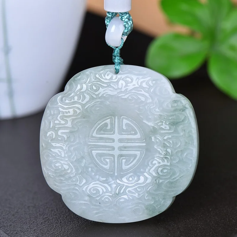 Natural Xinjiang Hetian White Jade Tianshan Cuifu Guanyin Pendant Lucky Treasure Necklace Pendant Jade Pendant Brand