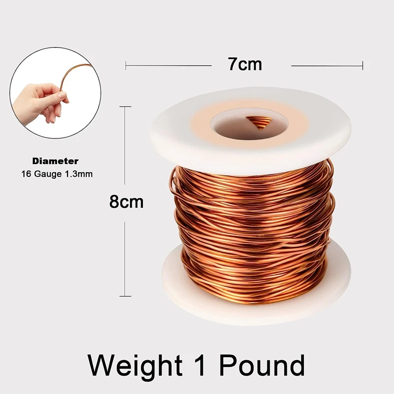 Imagem -06 - Eletrocultura de Fio de Cobre Macio Antena de Jardinagem 999 Morto 16 Calibres 13 mm de Diâmetro 127 Pés 39m Pound Spool