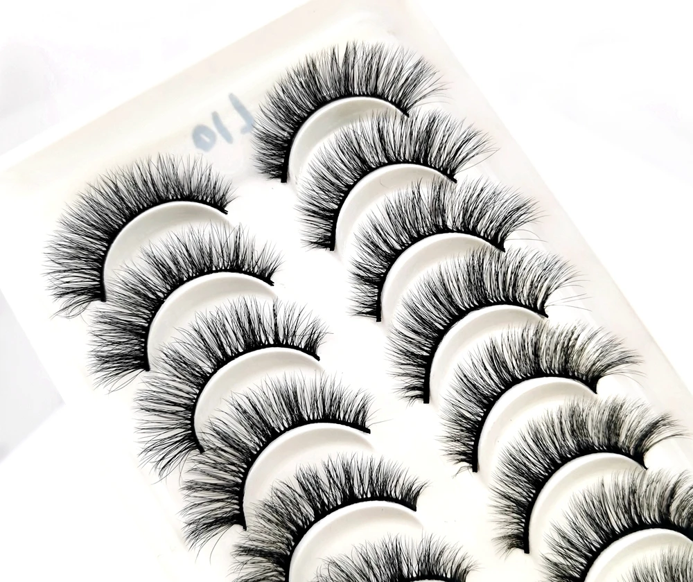 300 Paare/paket 3D Weiche Nerz Haar Falsche Wimpern Natürliche Lange Wimpern Wispy Flauschigen kurze Wimpern Augen Make-Up-Tools