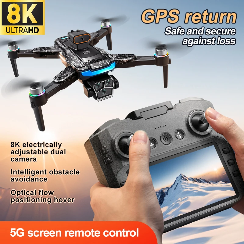 New  A14 Pro Max Gps Drone Brushless Screen Control Obstacle Avoidance Optical Flow Intelligent Remote Control Aircraft 10000m