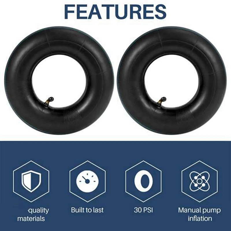 4 PCS 4.10/3.50-4 Inch Inner Tube Tire For Hand Truck, Dolly, Hand Cart, Garden Cart, Lawn Mower,4.10-4 Replacement Tube