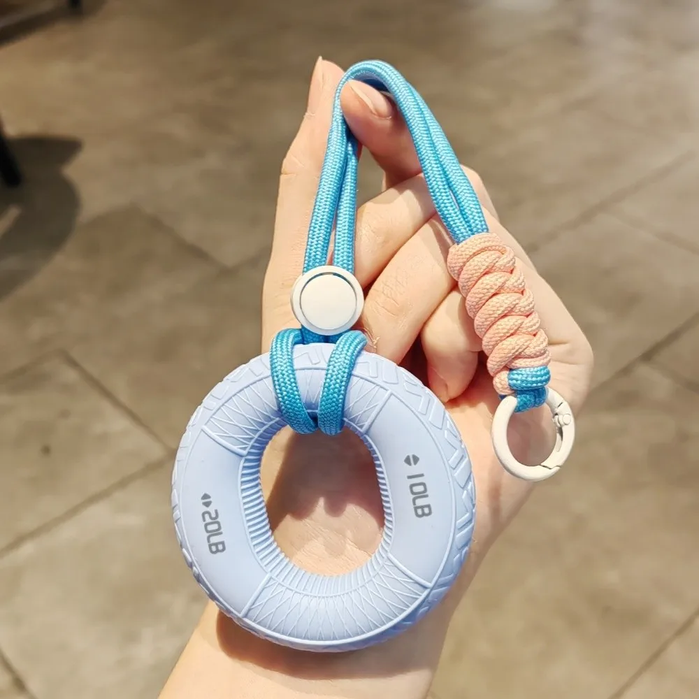 Silicone 10-60LB Hand Grip Keychain Wrist Strength Portable Grip Strength Trainer Finger Correctors Double Power Grip