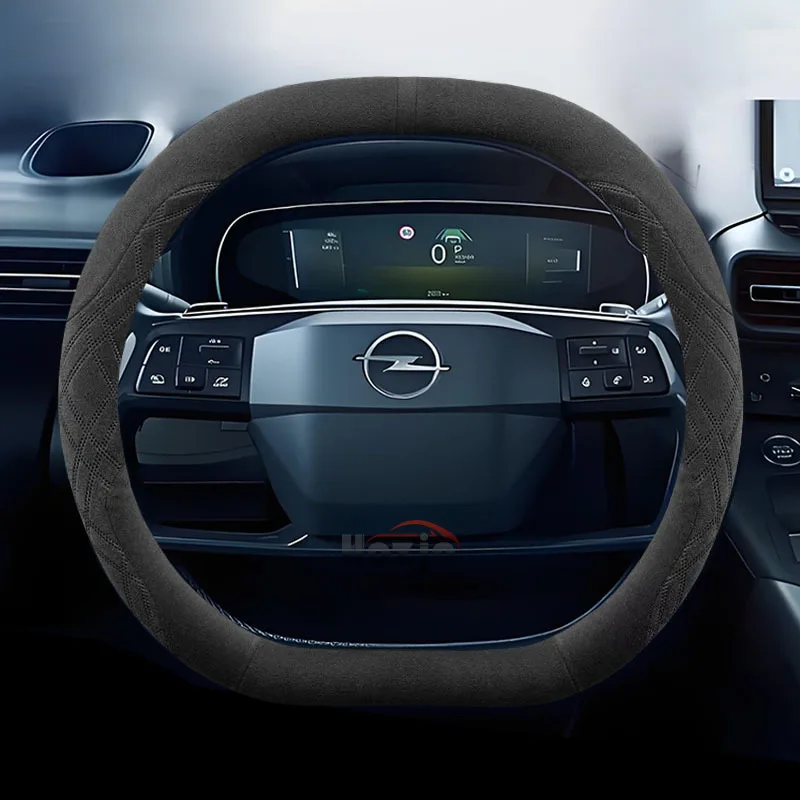 Suede sweat-absorbent steering wheel cover suitable for Opel Insignia / Insignia Sports Tourer Grandland Astra J  Astra H Zafira - view 4