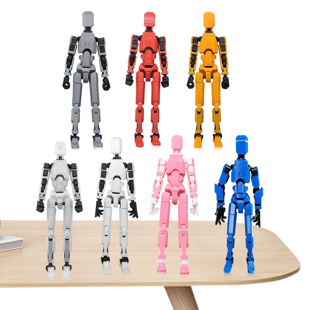 1 Set Multi-Articular Action Figures Multi-Jointed Movable 3D Printed Mannequin Dummy 13 Figures Toys for Kids & Adults Gifts