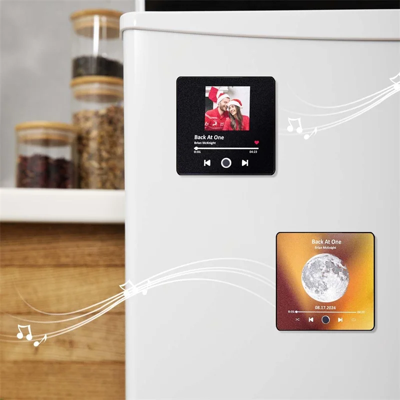 Personalisierter Musik-Kühlschrankmagnet, individuelles Album, Kühlschrankmagnet mit integriertem Musik-Player, lustiger Kühlschrankmagnet für Liebhaber, Mutter