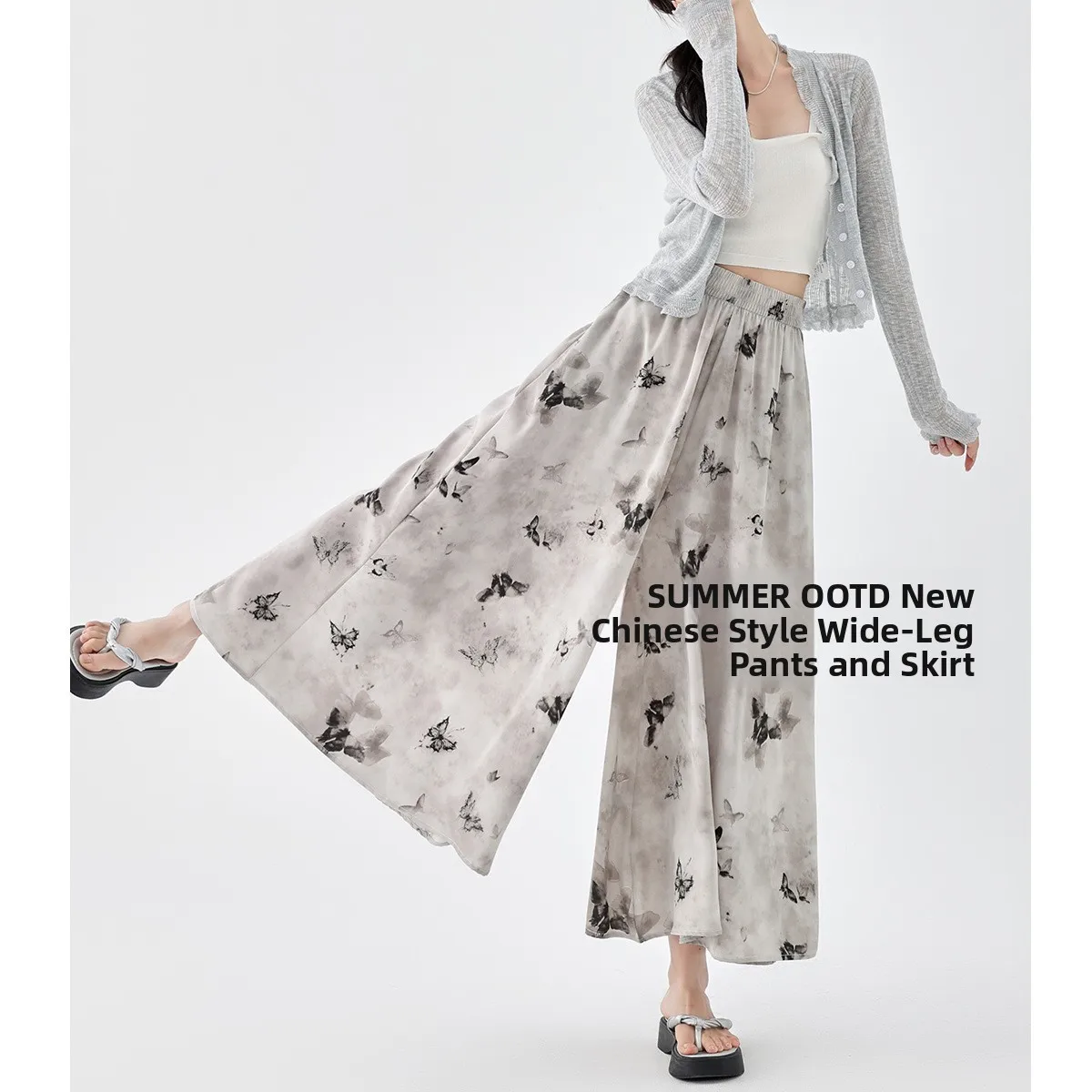 

Повседневные женские летние брюки с высокой талией, широкими прямыми штанинами, дышащие, свободного кроя, удобные, из полиэфирного волокна, прямые, типа «труба»