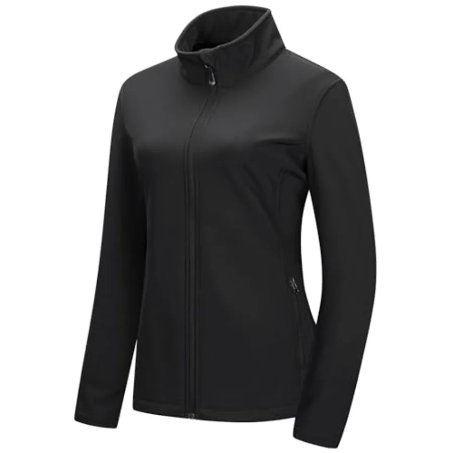 

33, 000Feet Women's Lightweight Softshell Jacket Fleece Lined Windbreaker Waterproof Warm Jacket for Running Golf Hiking