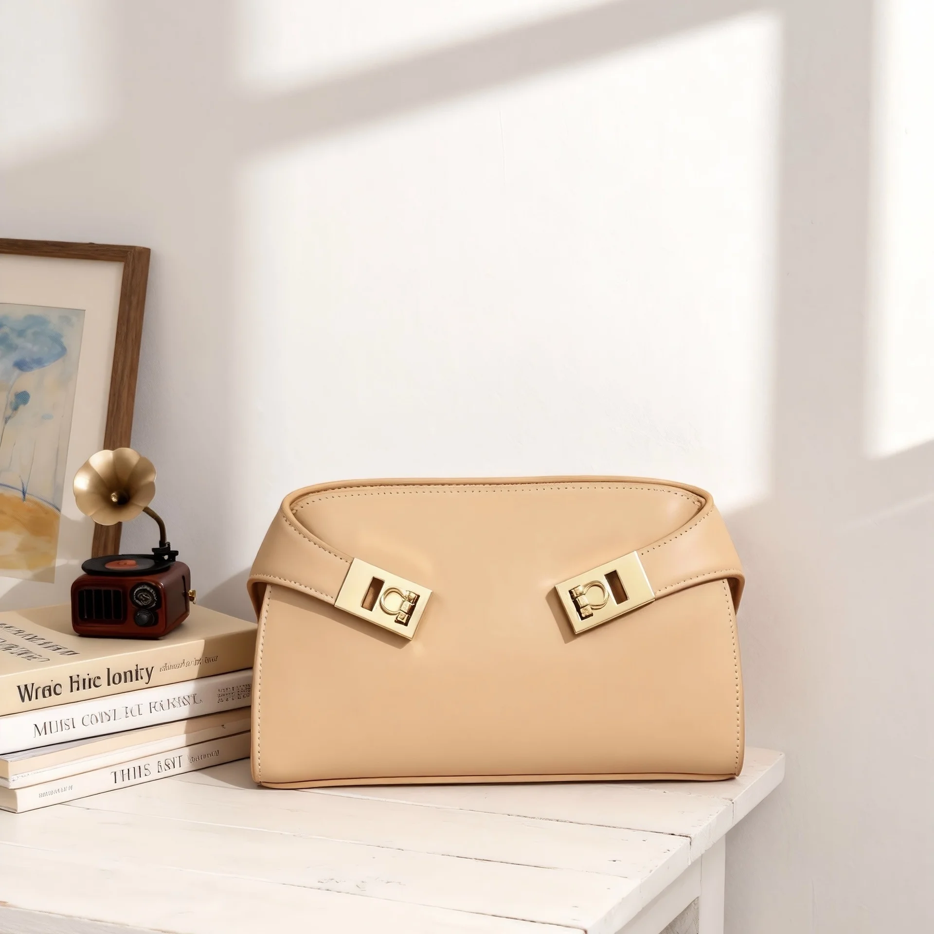 حقيبة نسائية فاخرة وبسيطة من الجلد الطبيعي متعددة الاستخدامات حقائب كتف عبر الجسم من جلد البقر حقيبة يد كاجوال حقيبة صغيرة عصرية