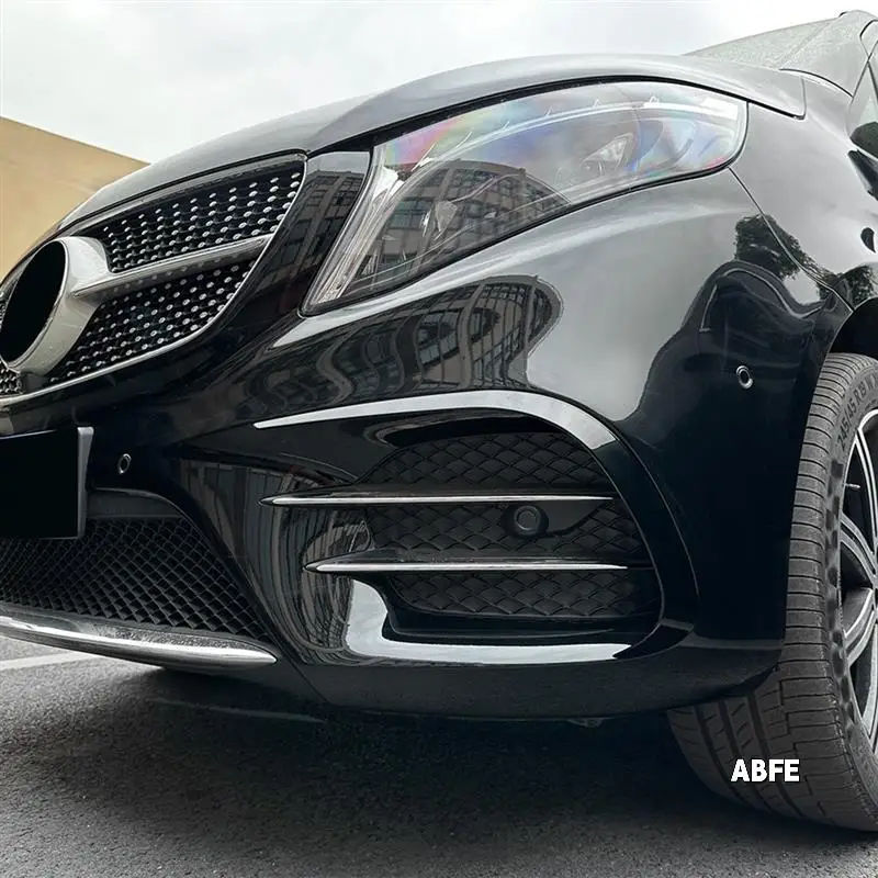 

Front Bumper Spoiler Cover For Mercedes Benz V Class W447 2016-2023 AMG Line Side Splitter Trim