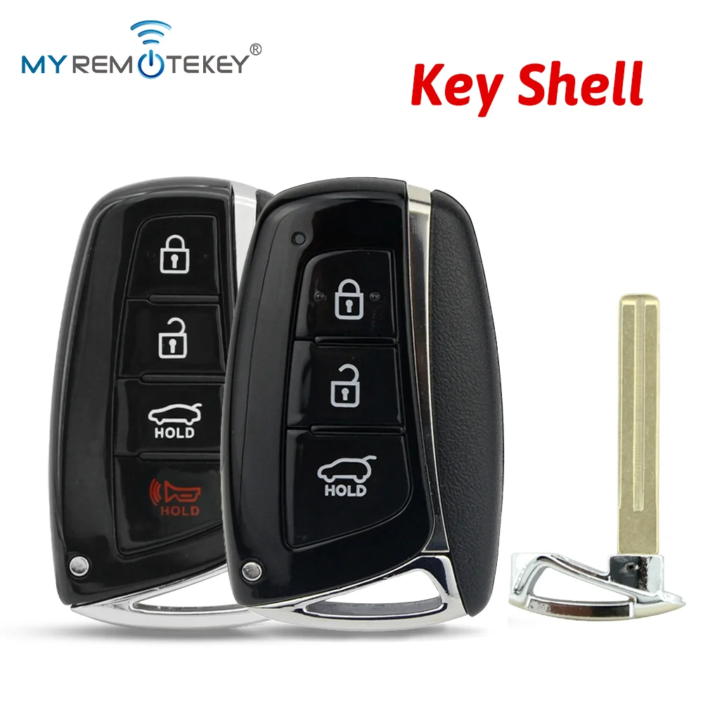 MYREMOTEKEY Remote Control Key Case TOY40 Blade 3/4BNT Car Key Shell Fob For Hyundai Genesis 2013 2014 2015 Santa Fe Equus Azera