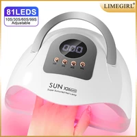 SUN X26MAX 81LED lámpara UV para secado de uñas curado rápido todo Gel esmalte de uñas profesional potente secador de luz UV salón de manicura