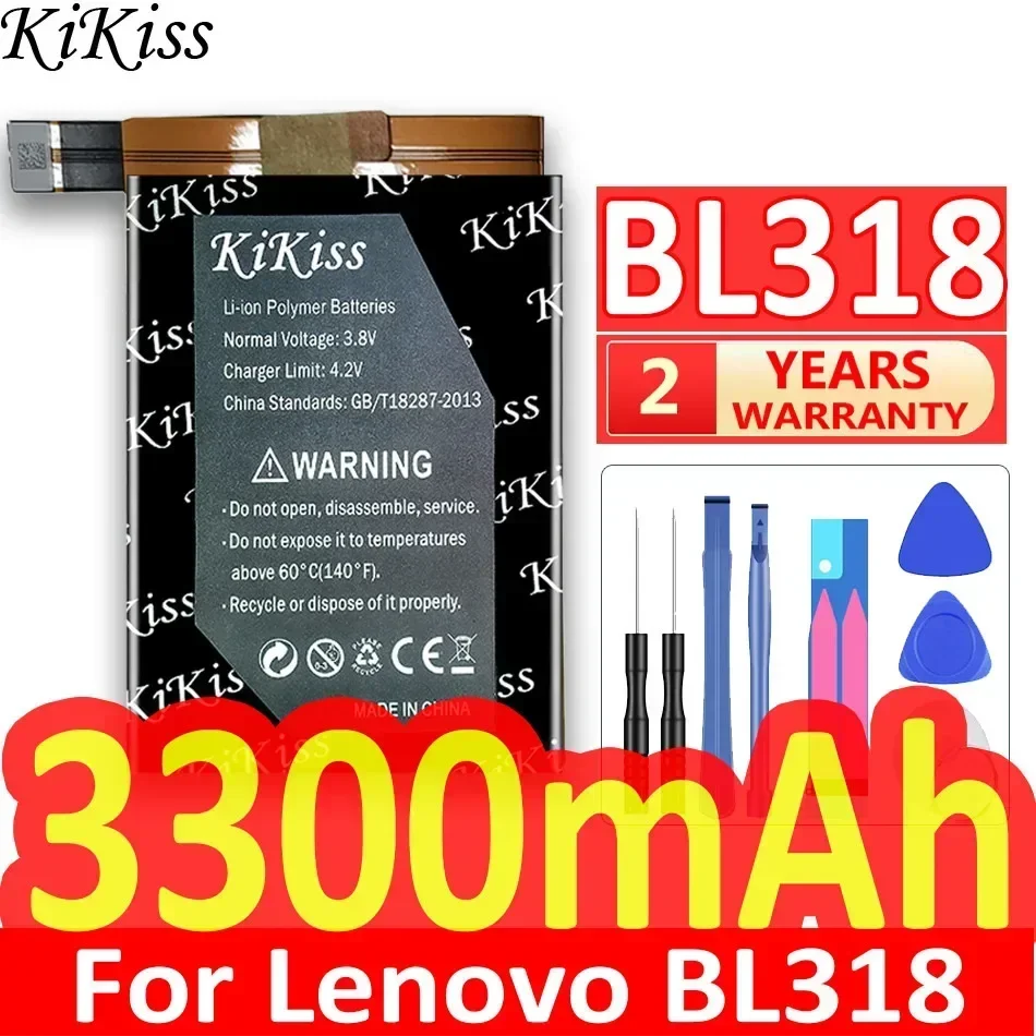 KiKiss New Battery 3300mAh BL316 3300mAh BL318 Battery for Lenovo Saver 2PRO L70081 BL316 BL318 Mobile Phone Batteries