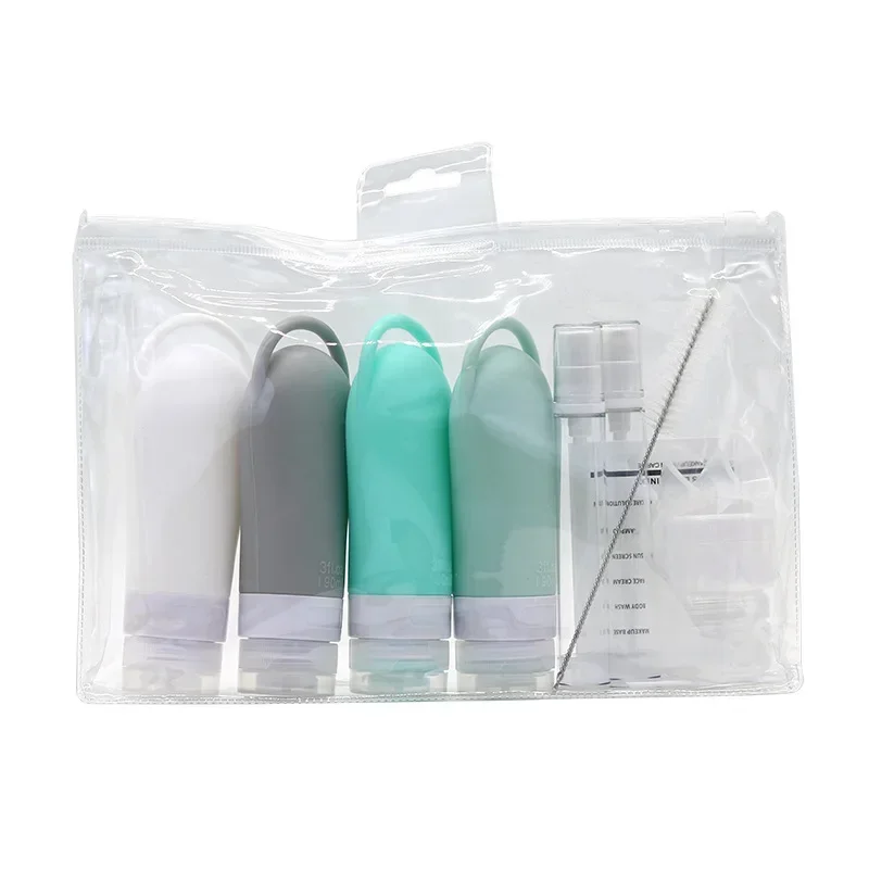 Zachte Siliconen Navulbare Flessen Set Lotion Shampoo Squeeze Tube Container Lege Fles Travel Beauty Make-Up Tools