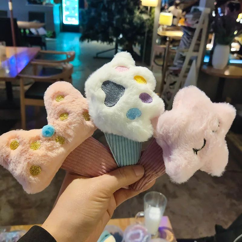 

Корейские большие заколки для волос с фруктами, мультяшные заколки BB для женщин и девочек, нескользящие заколки для макияжа лица