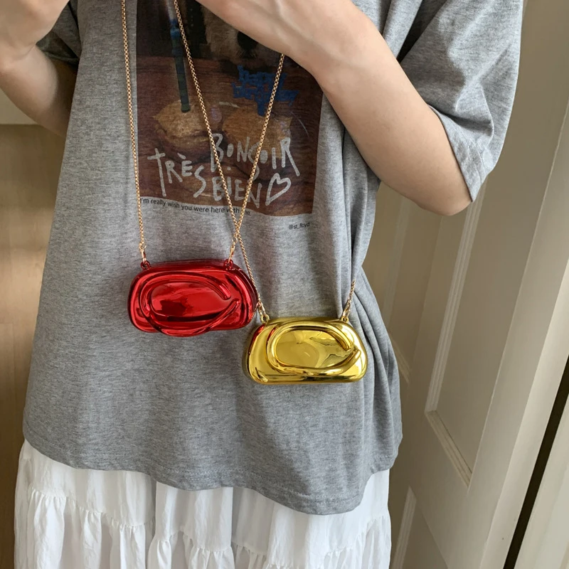 

Высококачественная женская дизайнерская сумка для губной помады; Новая летняя сумка через плечо с цепочкой 2025; Модная мини-кошелек через плечо в виде ракушки