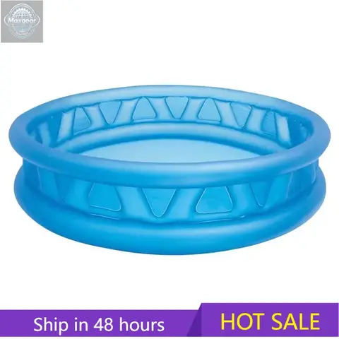 Intex 58431 Inflatable Soft Side Baby Mini Swimming Pool Durable Plastic Construction Safe Water Play Area for and