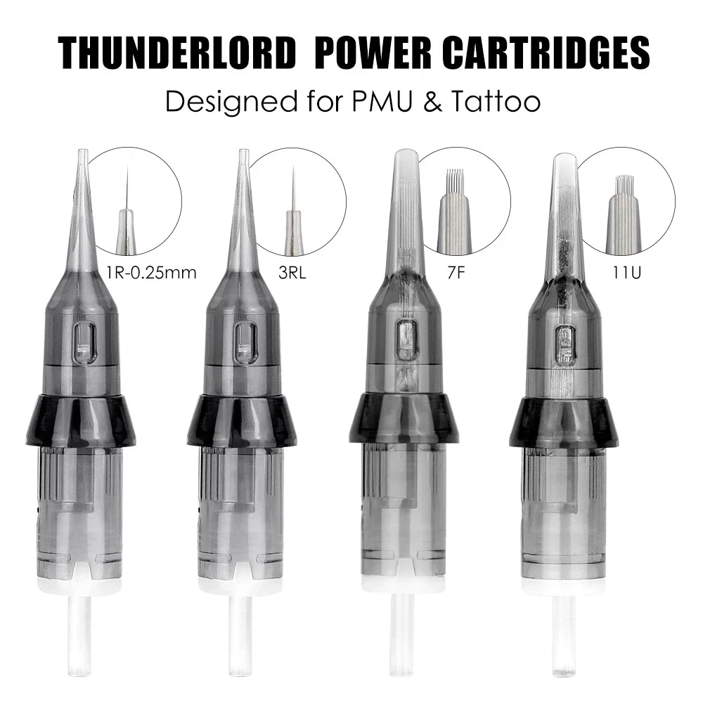 Hot Thunderlord Power Tattoo Needle Liner Shader Permanent Makeup Tattoo Cartridge 1R 7F für Universal Tattoo Machine Pen Neueste Version