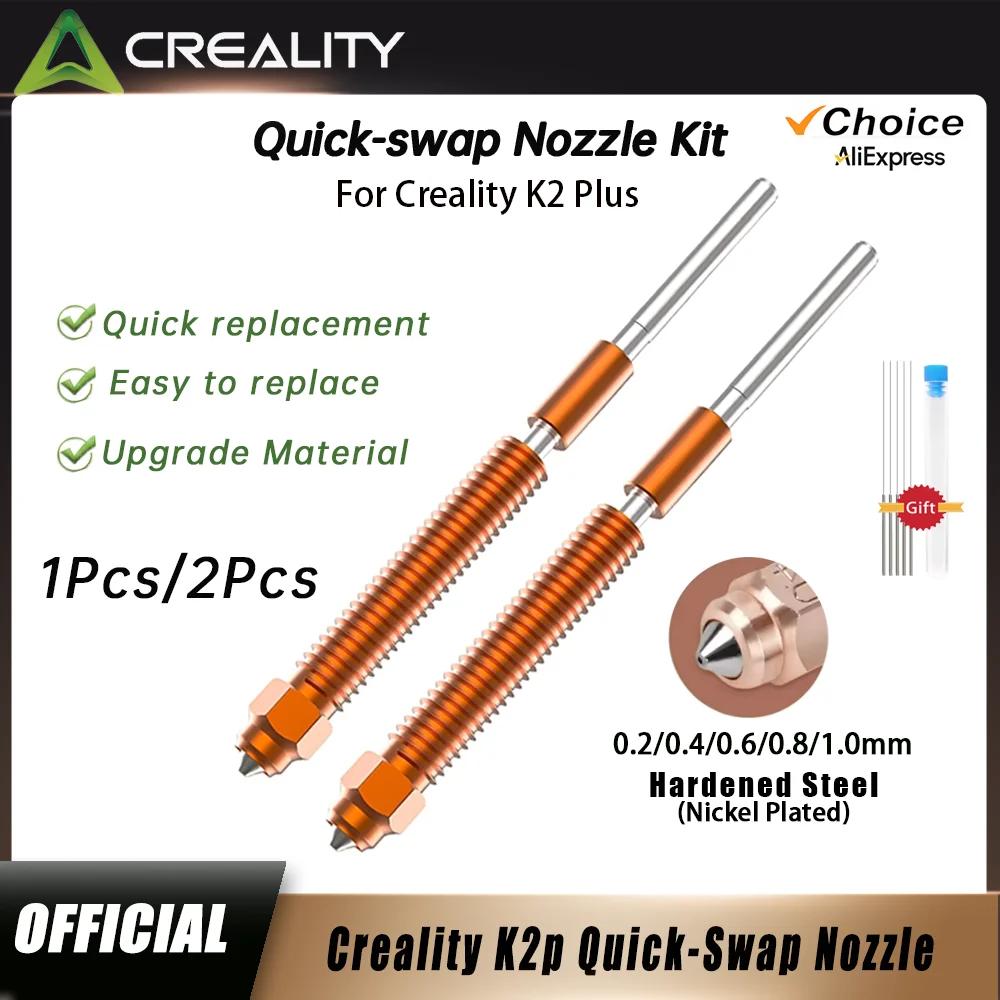 

For Creality K2 Plus Nozzle Quick-Swap High Flow Nozzles Hardened Steel All-metal Design For k2 plus nozzle kit 3d printer parts