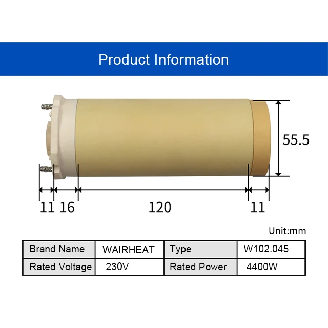 102.045 230V 4400W  Heating element for TYP5000  LE5000 Process Heating Hot air Heater