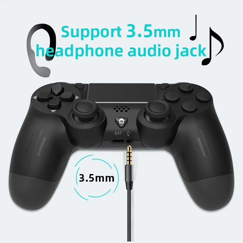 Bluetooth-Compatible Game Controller for PS4/Slim/Pro Wireless Gamepad For PC Dual Vibration Joystick For IOS/Android