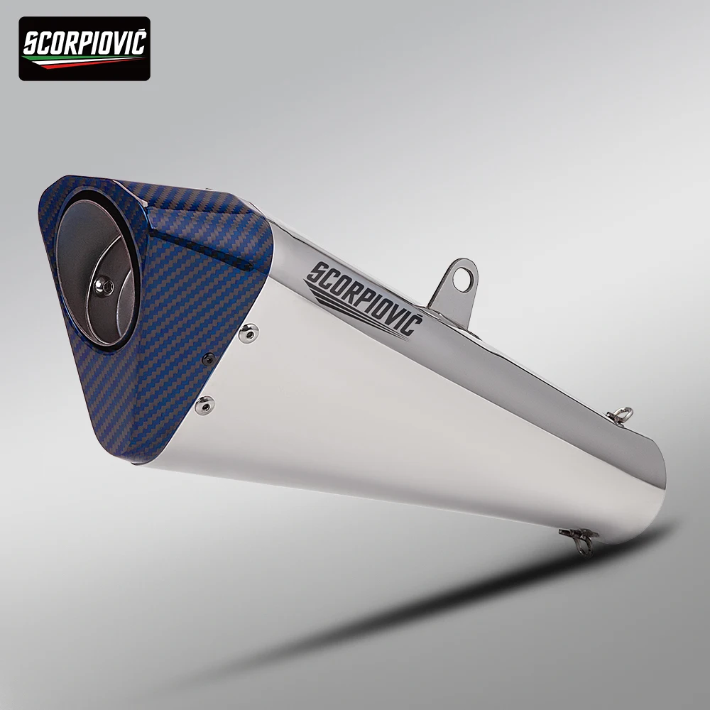 

51mm 60MM Universal Motorcycle Exhaust Pipe Carbon Fiber Muffler T145 300cc 600cc 1000CC Z1000 R1 GSR750R6 R3 CBR600