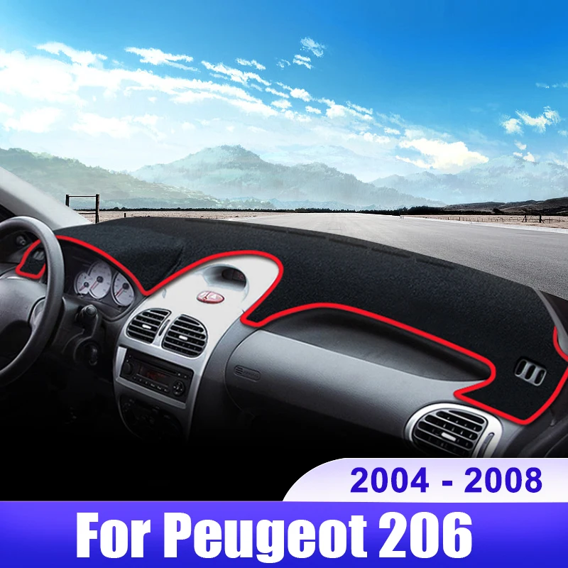 

For Peugeot 206 CC SW 2004 2005 2006 2007 2008 206CC 206SW Car Dashboard Cover Dash Mat Sun Shade Non-slip Pad Accessories