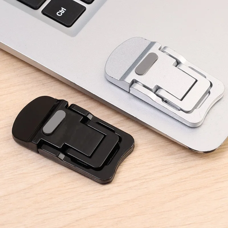 2Pcs/Set Self-Adhesive Laptop Stand Invisible Zinc Alloy Computer Keyboard Kickstand Desktop Mount Foldable Tablet Cooling Pad