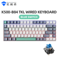 Machenike K500-B84 Wired Mechanical Keyboard TKL 84 Keys RGB Backlight Gaming Keyboard PBT Doubleshot Keycaps for PC Laptop