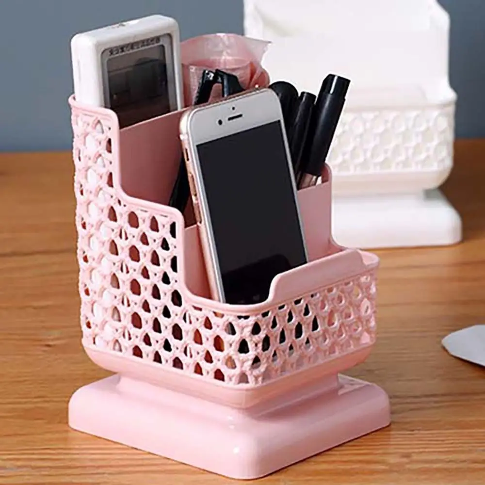 Desktop Storage Box for Cosmetics, Recipiente de jóias, Make Up Brush Holder, Organizador de papelaria, Office Supply